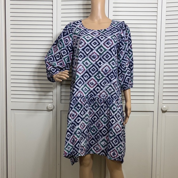 Matta Kenia Nandini Geometric Pattern Mini Dress XL - Picture 4 of 16